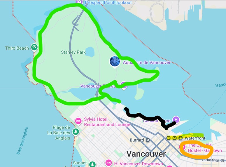 Vancouver city itineraire