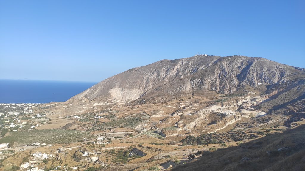 Santorin Vue depuis Pyrgos - Santorin