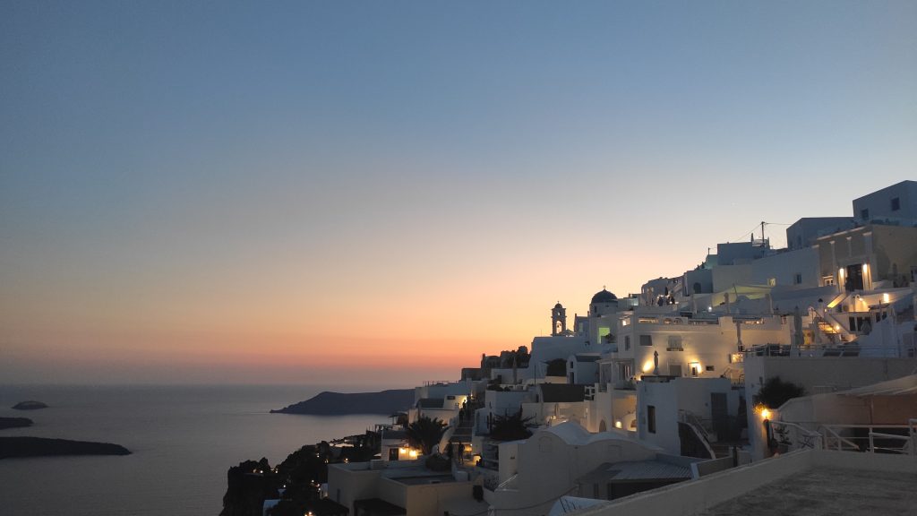 Santorin Imerovigli - coucher du soleil