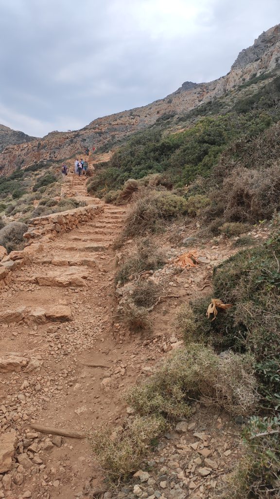 La Crète Chemin piéton pour Balos - La Crête