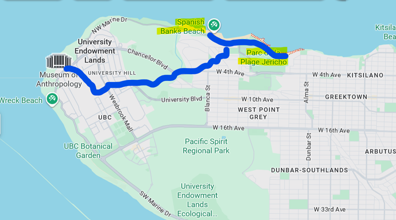 Vancouver itinéraire ubc