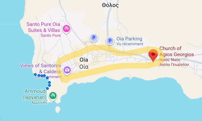 Santorin itinéraire oia