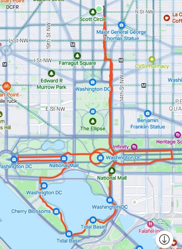 Course à pied a Washington de 12km