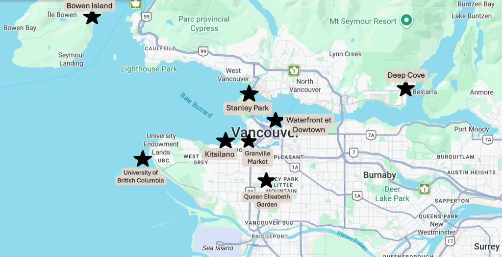 Vancouver itineraire vancouver